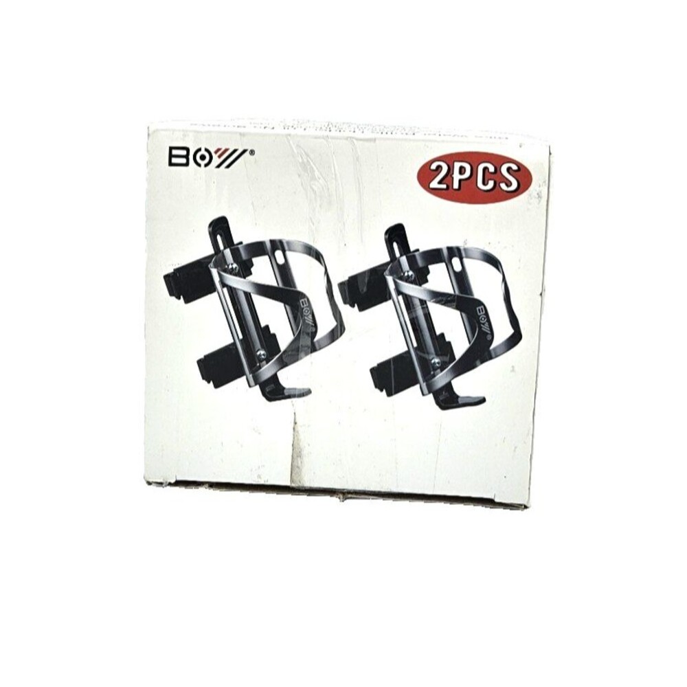 BOYI Bike Water Bottle Holder Cage No Screws Mount Aluminum 2 Pack